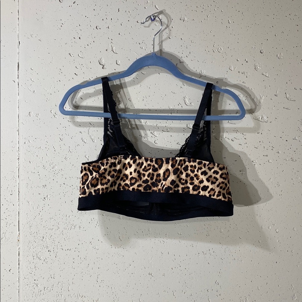 Leopard Print Lace Trim Bralette - Picture 3 of 4